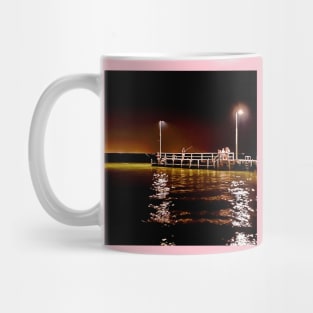 Fishing on a pier Mug